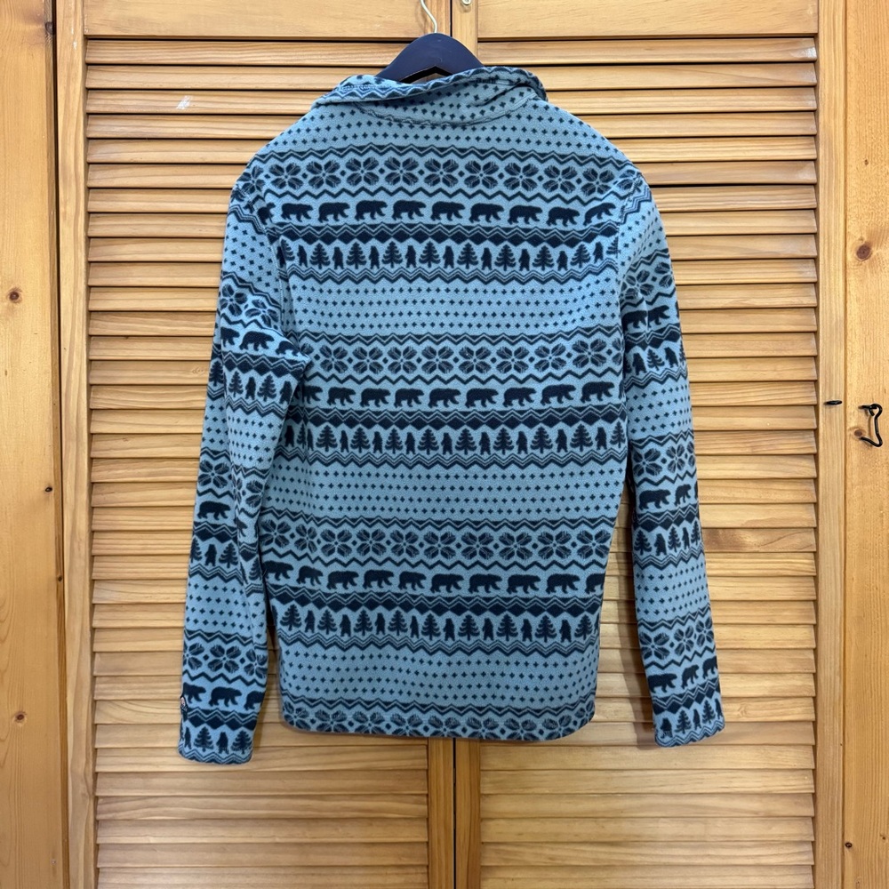 Chubbies Gray and Teal Patterned Pullover XS - image 4
